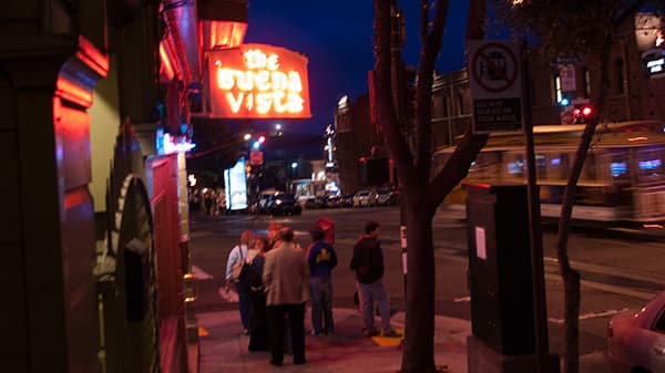 Buena Vista Neon Sign at Night