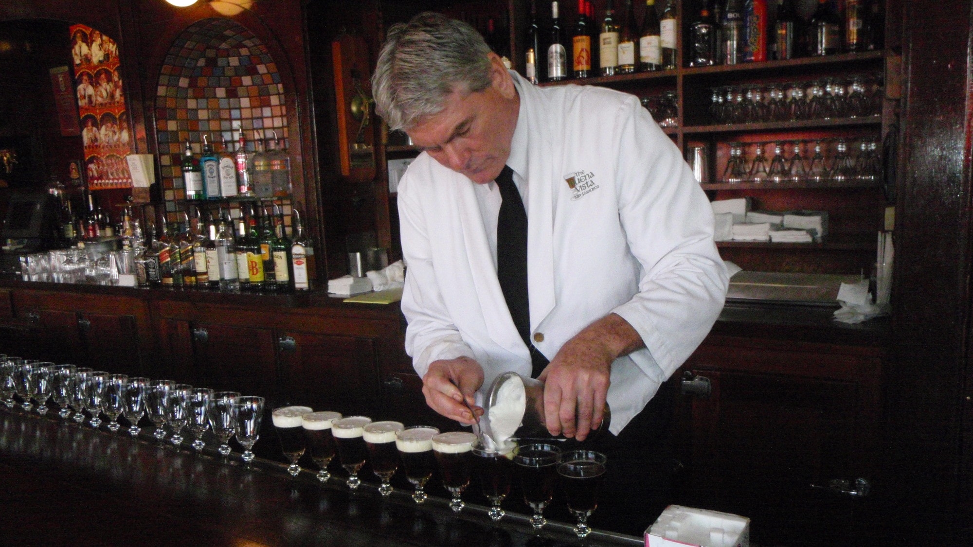 Buena Vista bartenders preparing the original Irish Coffee in San Francisco