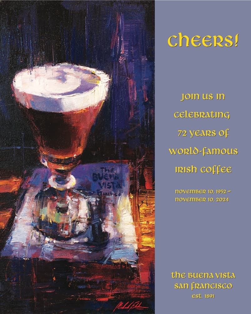 Celebrate 72 Years of Irish Coffee Poster
